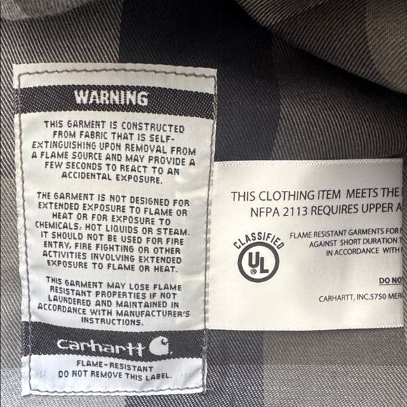 NWT Carhartt FR Flame Resistant 2XL Cat 2 Force Rugged Flex Original Fit Twill - Picture 9 of 9